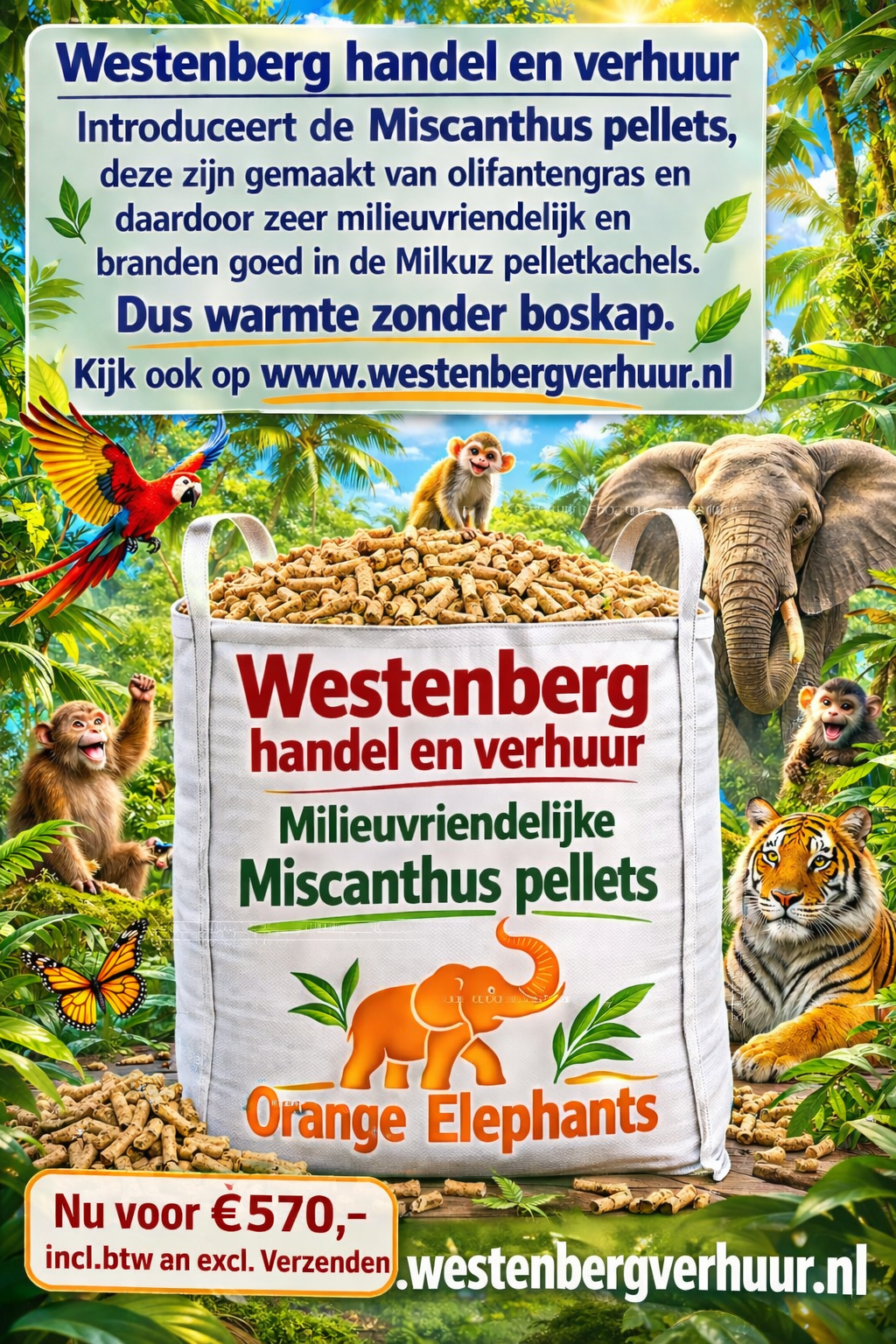 Miscanthus(olifantengras) pellets - Afbeelding 2