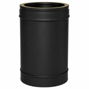 Recht element zwart 44cm 80mm